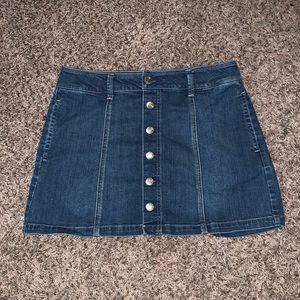 American Eagle Jean Button Down Skirt